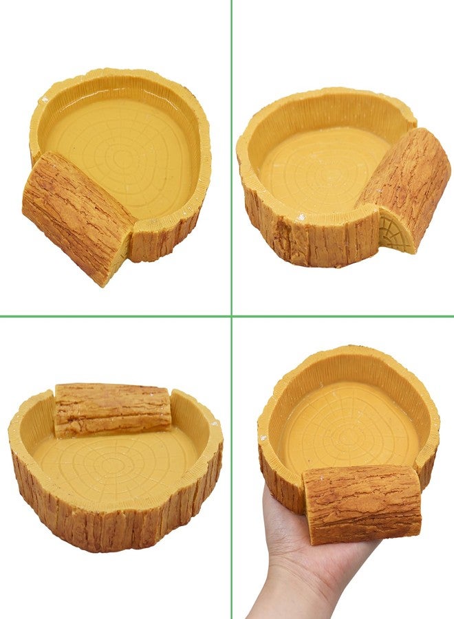 Neeenn Hermit Crab Pool, Resin Reptile Water Bowl & Bathing Dish, Aquarium Tank Cage Habitat Accessories for Small to Medium Hermit Crab Turtles Lizard Frog Gecko Bearded Dragon - Image 4